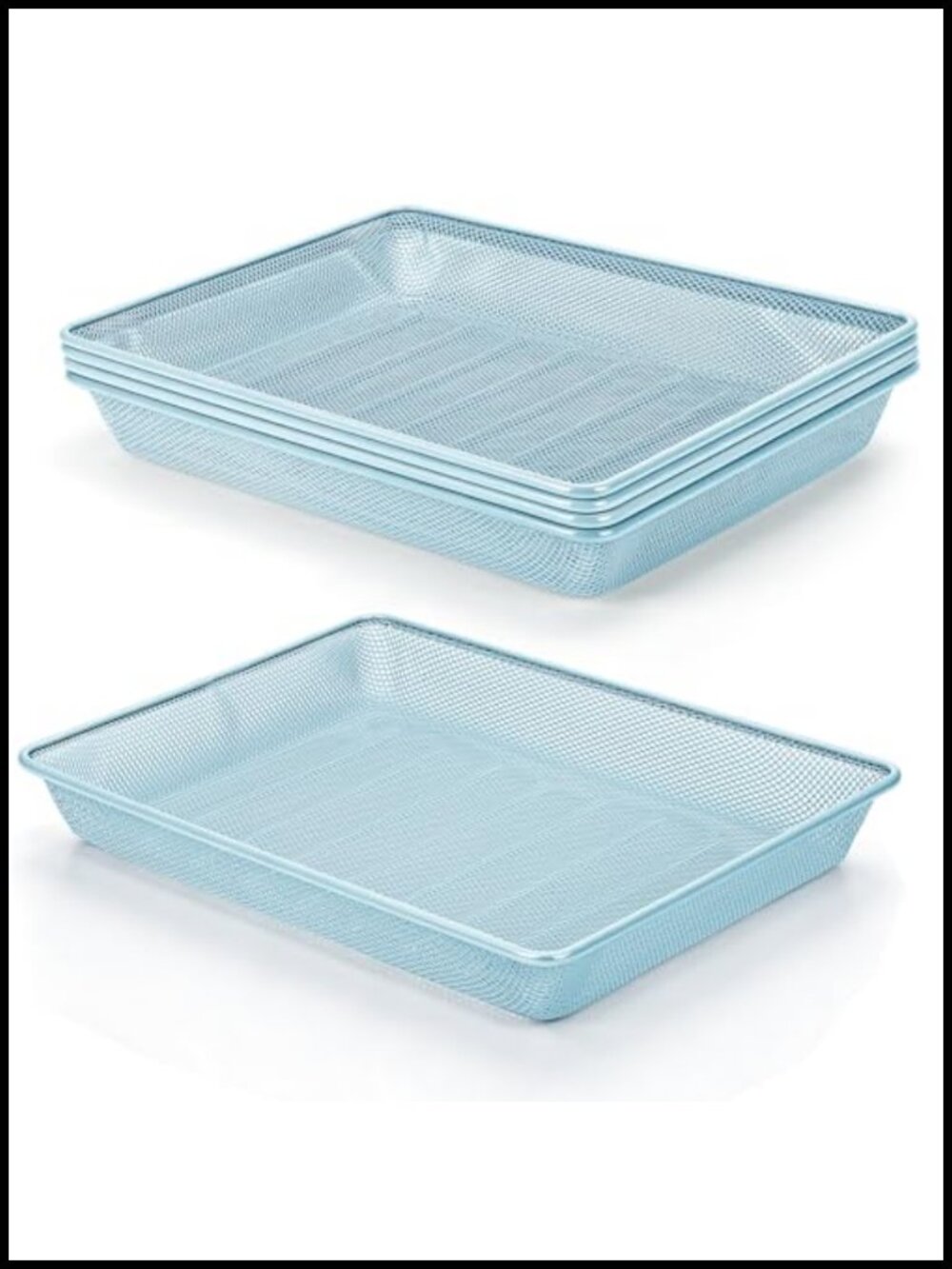 Metal Mesh Desk Letter Tray Organizer Office Home File Basket
